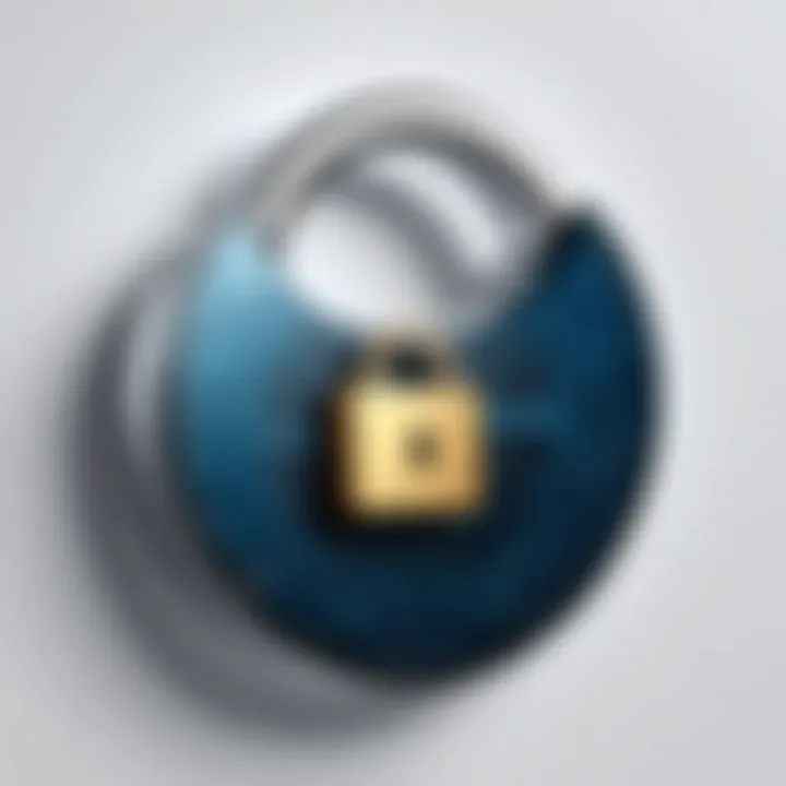 Lock symbol representing data security and privacy