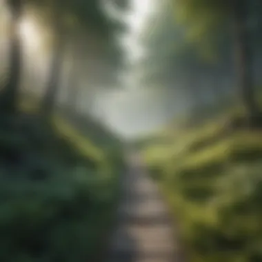 Pathway through a serene forest symbolizing the journey to mental well-being