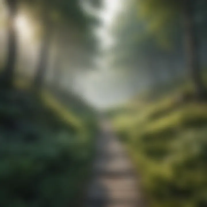 Pathway through a serene forest symbolizing the journey to mental well-being