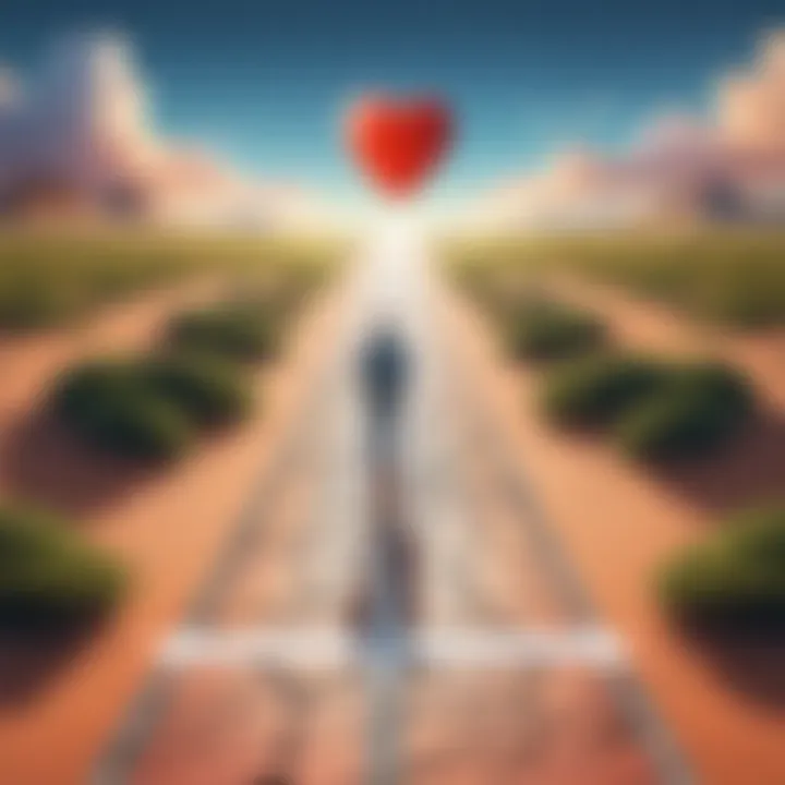 A person standing at a crossroads, symbolizing choices in emotional recovery