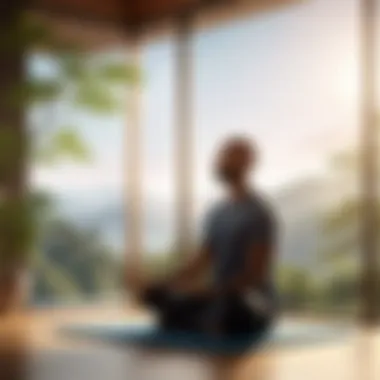 Embracing Mindfulness for Balance A person practicing mindfulness in a tranquil setting