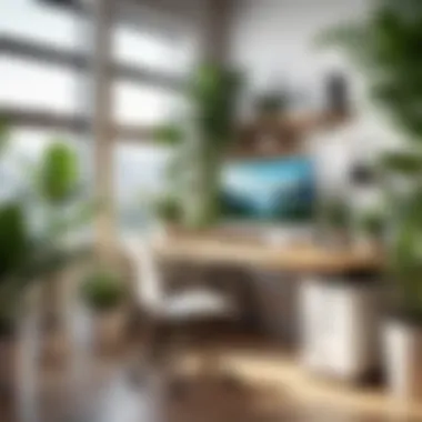 Creating a Peaceful Work Environment A serene workspace with plants and natural light