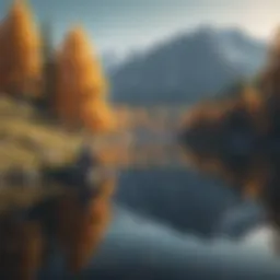 A person sitting in contemplation by a serene lake