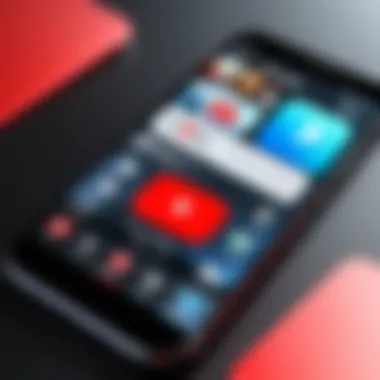 A close-up of a smartphone displaying YouTube's interface with engaging content.