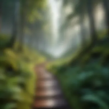 The Healing Journey: A Path Through the Forest A path leading through a forest, representing the journey of healing
