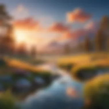 A Serene Landscape for Emotional Healing A serene landscape symbolizing emotional healing