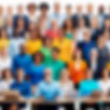A vibrant collage symbolizing generational diversity in the workplace