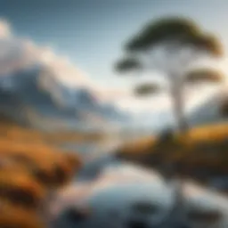 A serene landscape representing introspection and personal reflection