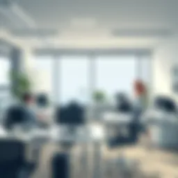 A serene office environment promoting tranquility and focus