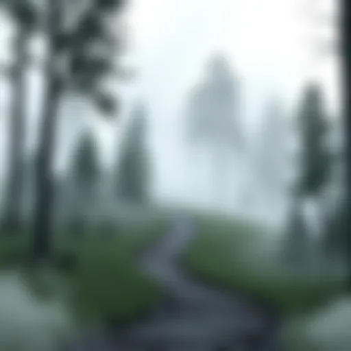 A serene landscape depicting a winding path leading through a foggy forest, symbolizing the journey through uncertainty.