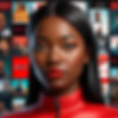 Cultural Representation in Media Illustration showcasing Netflix's influence on cultural representation
