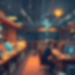 Nikola Tesla in his laboratory conducting experiments