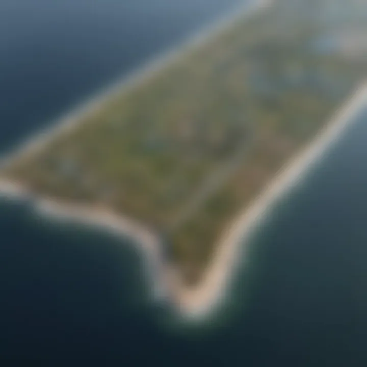 Aerial view of offshore wind farm in Denmark