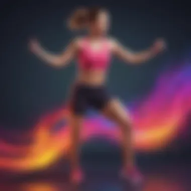 Harnessing the Power of Physical Activity Visualization of engaging in physical exercise with energetic movements and vibrant colors