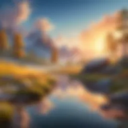 A serene landscape symbolizing peace and recovery