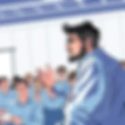 Confident speaker engaging an audience