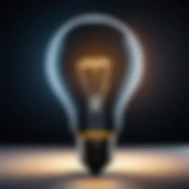 A light bulb indicating innovative ideas and insights