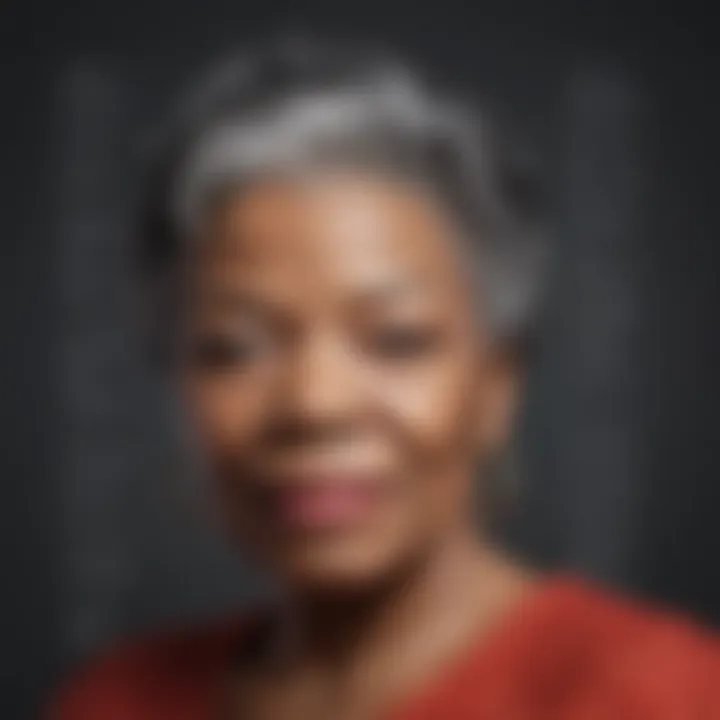 Maya Angelou Portrait with Poem Excerpt