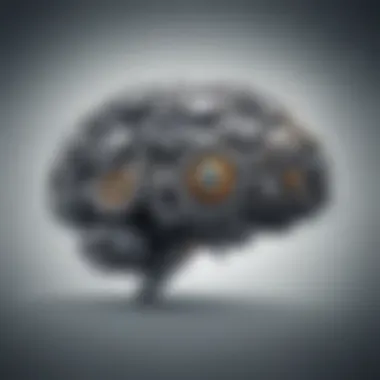 Artistic depiction of a brain with gears symbolizing productivity