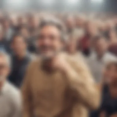 Deaf man enjoying a performance at a deaf cultural event