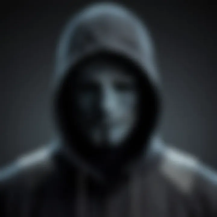 A shadowy figure representing anonymity online