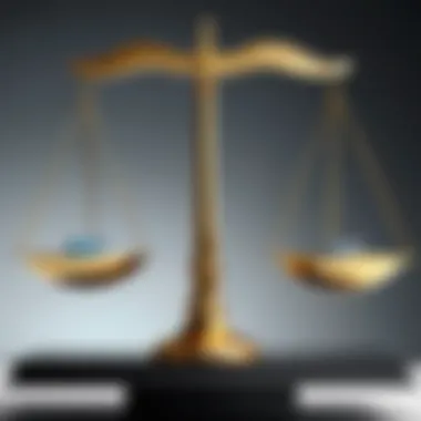 A balancing scale reflecting justice and morality