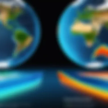 Climate Prediction Models An illustration of climate models predicting environmental impacts.