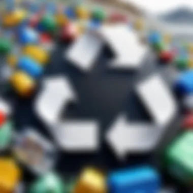 The Journey of Plastic Waste Visual representation of the recycling cycle illustrating the journey of plastic waste.