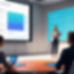 Dynamic speech by a leadership speaker at a conference