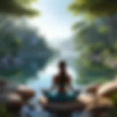 Mindfulness in Tranquility Mindfulness practice in a tranquil environment