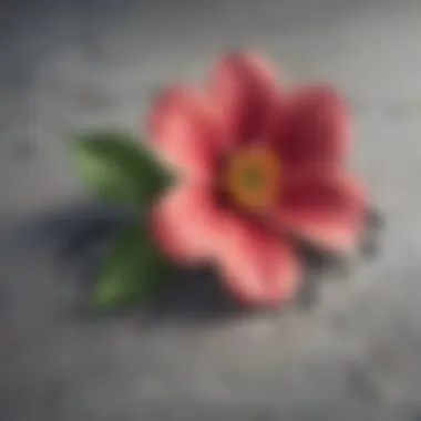 A single flower breaking through concrete symbolizing resilience and growth