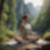 Harmony in Motion Serene athlete practicing yoga in nature