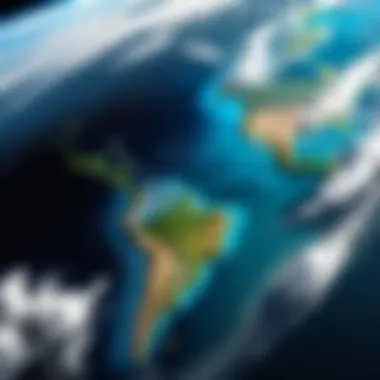Earth from Space: A Cosmic Perspective A breathtaking view of Earth from space showcasing its vibrant blue oceans and white clouds.