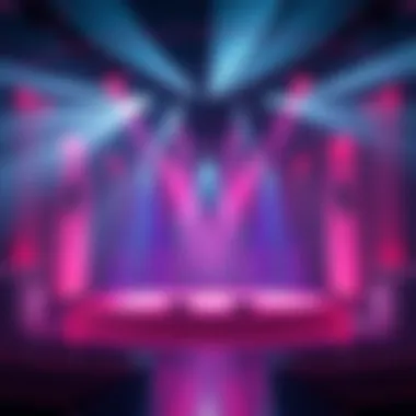 Dynamic Lighting in Stage Design An overview of a stage illuminated with dynamic lighting effects