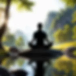 Person practicing mindfulness meditation in nature