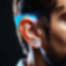 A close-up of a pair of ears listening intently during a conversation, symbolizing active listening.