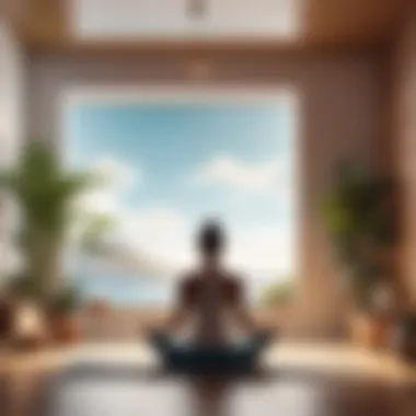 Embracing Mindfulness A calm person meditating in a quiet room, illustrating mindfulness practices