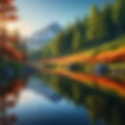 A vibrant landscape reflecting nature's beauty