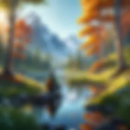 A serene landscape symbolizing tranquility and peace of mind