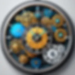 A clock with gears symbolizing time management