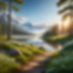 A serene landscape representing calmness and tranquility.
