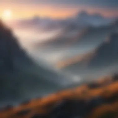 Sunrise Over Misty Mountains