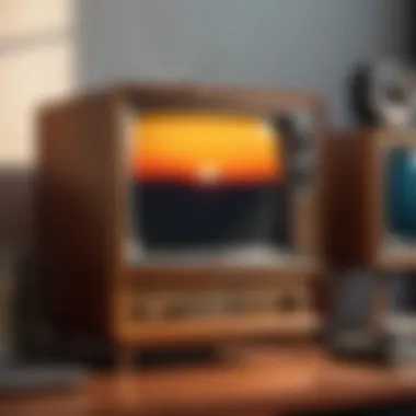 The Dawn of Television Historic television set showcasing early broadcasting