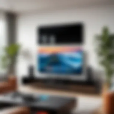 The Future of Television in the Streaming Age Modern living room with various streaming devices