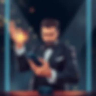 A captivating visual of a magician performing a stunning trick