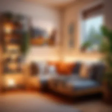 Cultivating Comfort A cozy reading nook with warm lighting and thoughtful decor.