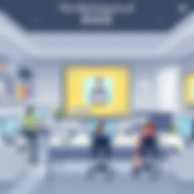 The Workspace of Tomorrow A modern workspace showcasing video conferencing technology