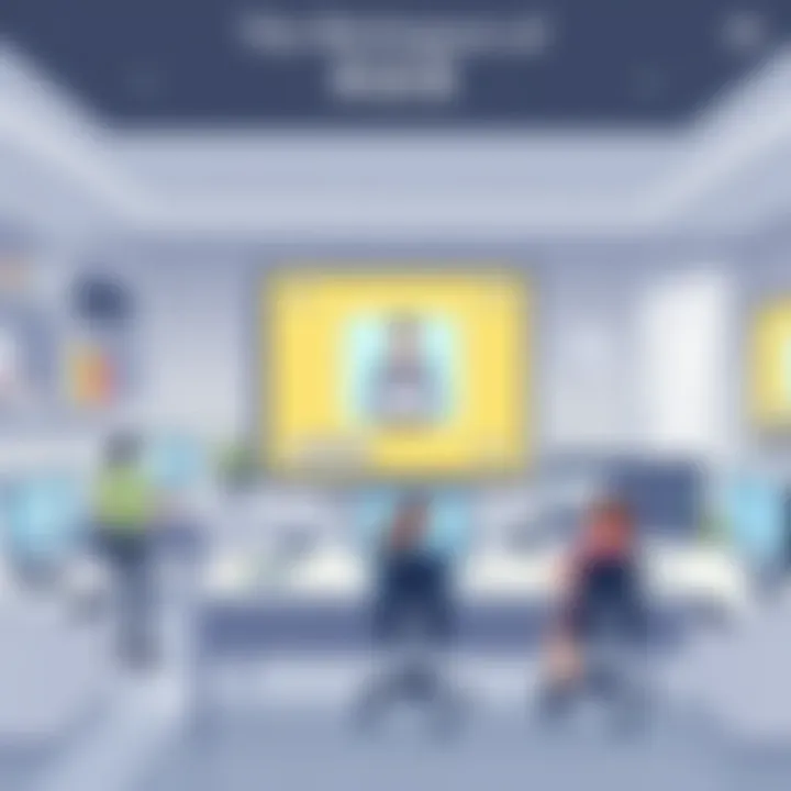 The Workspace of Tomorrow A modern workspace showcasing video conferencing technology