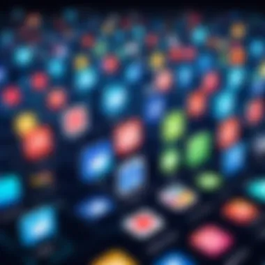 Exploring Social Media Platforms A digital landscape showcasing diverse social media platforms