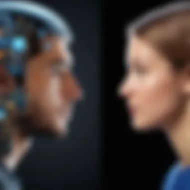 Contrast Between Online Personas and Real-Life Interactions A split scene showing online personas versus face-to-face interactions